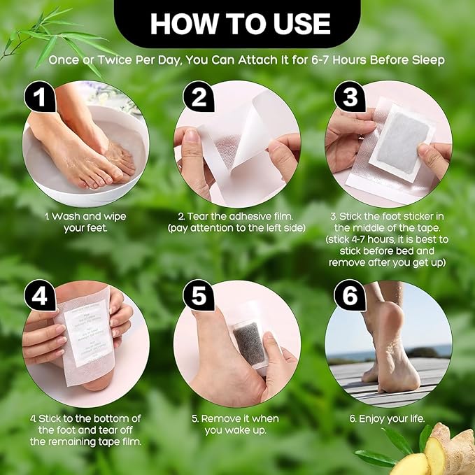 Deep Cleansing Herbal Foot Pads for Full body Detox & Natural Weight Management (BUY 1 GET 1 FREE)